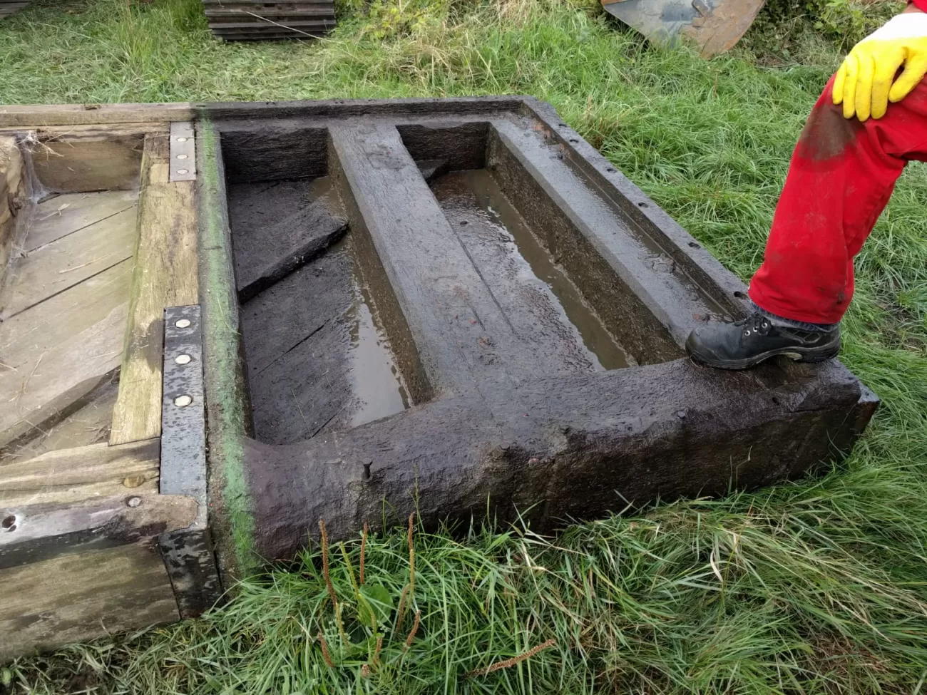 Wooden sluice gate - Waterschap Aa en Maas